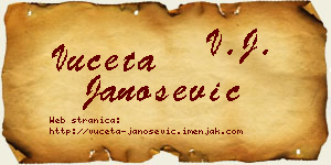 Vuceta Janošević vizit kartica